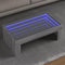 Gecheer Couchtisch Wohnzimmertisch Beistelltisch mit Infinity-LED Grau Sonoma 90x50x30 cm