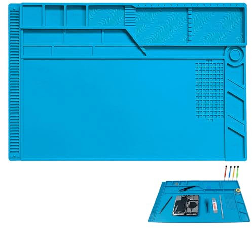 Magnetische Lötmatte, 55x 35cm Magnetische Elektronik Reparaturmatte, Silikon Lötmatte, Hitzebeständige Reparaturmatte, für Elektronische Laptop Handy Reperatur