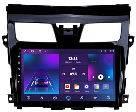 9 inch Double DIN Android 14 Car Stereo for Nissan Teana J33 2013-2015 with GPS Navigation WIFI AHD Backup Camera Steering Wheel Controls/SWC Bluetooth Carplay FM Radio Touch Screen MP5 AM(N3(8+128G))