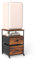 Turosur Mini Fridge Stand with Storage-Kitchen Storage Trolley with Load Capacity 167kg-Kitchen Island Cart with Wheels-Refrigerator Stand with Metal Frame-50x50x70CM-Black-Wooden
