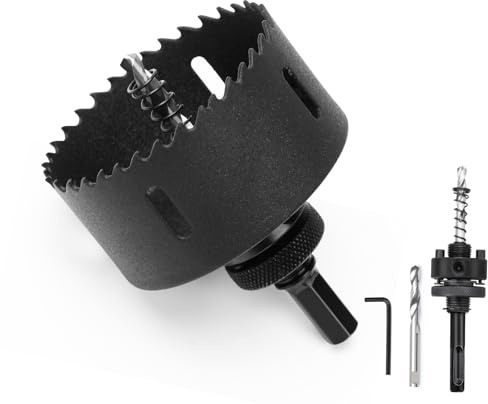 Scies cloche de 90 mm bimétallique avec tige SDS plus et tige hexagonale, couronne pour bois, rigips, métaux minces, plastique