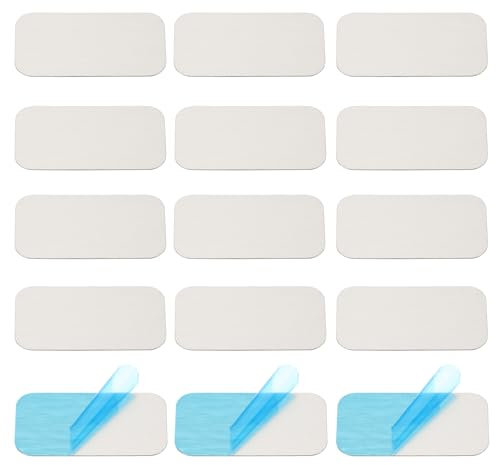 PATIKIL 22mmx41mm Metal Plate for Phone Magnet, 15pcs Rectangular Adhesive Metal Plate Replacement Stickers for Magnetic Car Mount Holder Phone Case Wall, Silver Tone