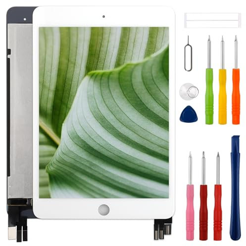 swark Pantalla LCD digitalizador de repuesto para iPad mini 5 2019 de 7,9 pulgadas A2133 A2125 A2126 A2124 con herramientas de reparación mejoradas, color blanco