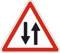 Signalétique.biz France Panneau Danger Circulation dans les 2 sens A18 50 cm (500 mm) Signalisation Triangulaire Bretagne Panneau Sécurité Routière