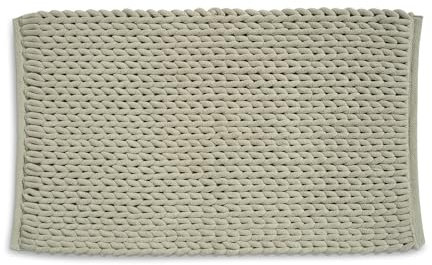 kela Badematte rutschfest 50 x 80 x 2 cm Marie, Badezimmerteppich Taupe, waschbar, recyceltes Polyester & Baumwolle, Badvorleger in Strickstruktur