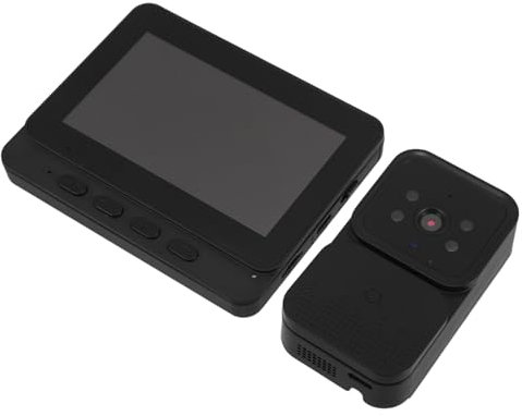DIYEAH Campanello Elettronico Con Videocitofono Campanello Per Casa Compatibil Ring Monitor Video Con Suoneria e Bidirezionale Facile Da Installare Visualizzazione Chiara Dei Visitatori