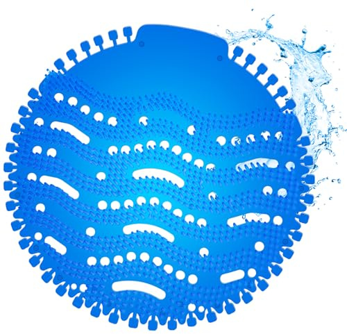 B2Jiu Urinalsieb Deodorant Aromatische Tablette, 10 Stück 3D Wellen WC Pissoir Spritzschutz Urinaleinlage Einsatz für öffentliche Toiletten, Hotels, Schulen, Badezimmer, Stadien, Büros | Ozean-Blau