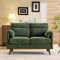 Bonnlo Fabric 2 seater sofa,Small Modern Couch with Soft Cushion,Tapered Legs and Side Pocket Storage,Compact Loveseat with Deep Seat Perfect for Living Room,Bedroom,Office,Dorm,Green