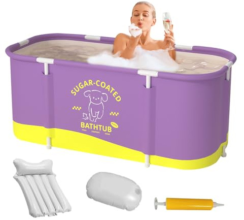 Bañera portátil para cabina de ducha, plegable, reforzada, gran capacidad