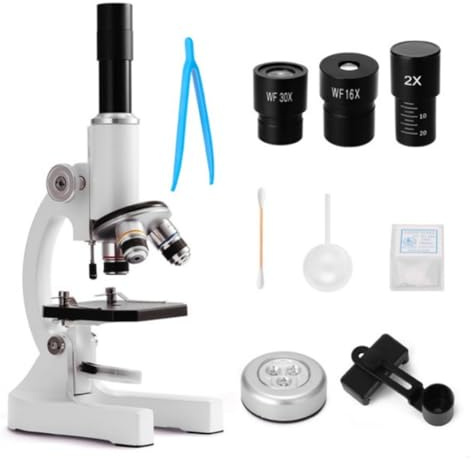 Fangxuee Monocular Optical Microscope Elementary School Children Science Experimental Biology Teaching Christmas Birthday Gift