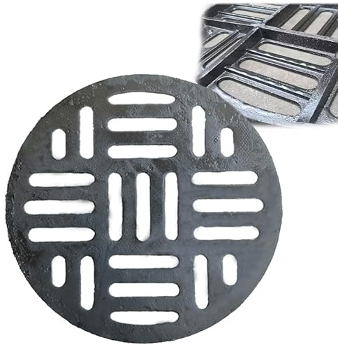 ZYXQQJ Cast Iron Round Drain Grate, Garden Drainage Grate Cover, Sewer Cover Grates, Small Drain Cover Strainer, Driveway Garage Drain Cover(64x3cm-25.2x1.2in)