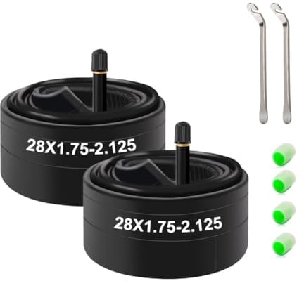 XUNNIU Fahrradschlauch 28 Zoll AV 40mm, 28x1,75-2,125 (47-622) Verdickung Schlauch 28 x1.75/1.95/2.10/2.125 Schlauch Kompatibel für City, Tourenräder, MTB Fahrradschläuche