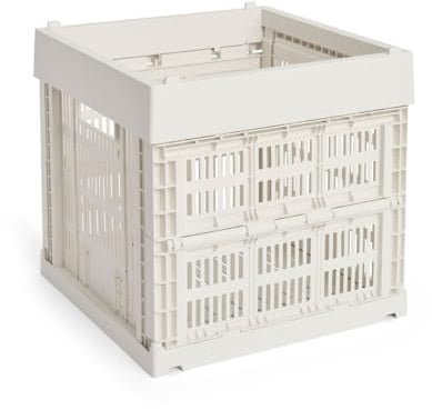HAY - Colour Crate Korb Cube, 29,5 x 29,5 cm, off-white, recycled