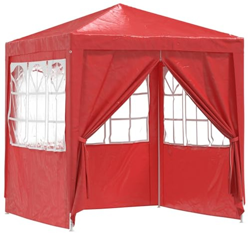 vidaXL Party-Zelt 200 x 200 x 240 cm Rot PE und Stahl