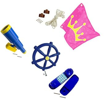QUILSTM Piratenschiff Schaukel, Spielplatzrad, Spielplatzzubehör, sicheres Outdoor Spielset, lustiges Schaukelset, abgerundete Ecken von Spielzeugzubehör, können Kinder beim