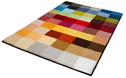 Kleine Wolke Cubetto Badteppich, Polyacryl, Mehrfarbig, 75 x 120 cm