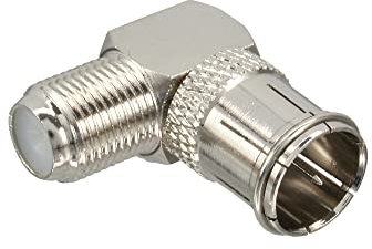 InLine 69923W Adapter F-Quick-Stecker (SAT) auf F-Buchse (SAT), gewinkelt