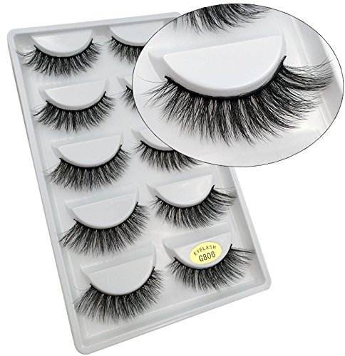 5 Paare Lange 3D Falsche Wimpern Natürliches Aussehen Schwarz Wimpern Erweiterung Makeup Style G806