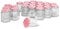 Maison & White Hexagonal Mouth Glass Jam Jars - Set of 24 | 250ml Capacity | Glass Preserve Pots | Screw Top | Gingham Lids | Airtight Pickle & Sauce Jars | M&W