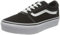 Vans Ward Platform Canvas, Sneaker, Toile Noire et Blanche, 31 EU