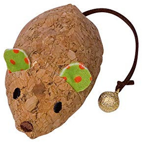 Nobby Kork Maus mit Catnip grün 19 cm