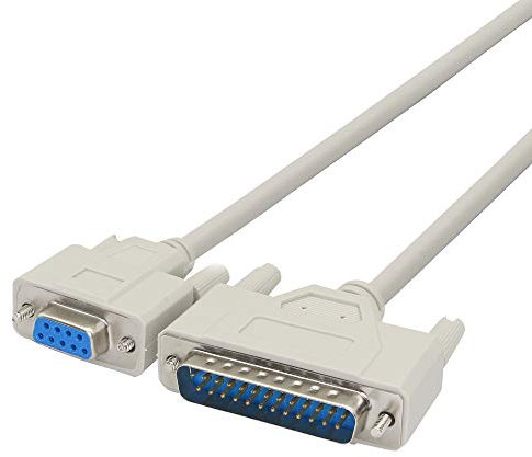 PNGKNYOCN Cavo Stampante Parallelo seriale da 4,5 Piedi DB9 (9 Pin) Femmina a DB25 (25 Pin) Modem Maschio KANGPING per DTE PC Comunicazione Mac Linux Trasmissione Dati