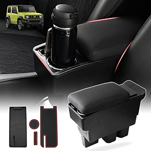 Autorder Boîte de rangement pour console centrale, accessoires de rechange avec insert porte-gobelet
