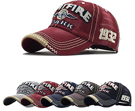 TRABIG Cap Herren Damen atmungsaktiver Retro-Stil, Baseball Cap Unisex Baumwolle, Verstellbare Outdoor Running Baseballkappe, Hut Sommer Kopfumfang 54-60cm