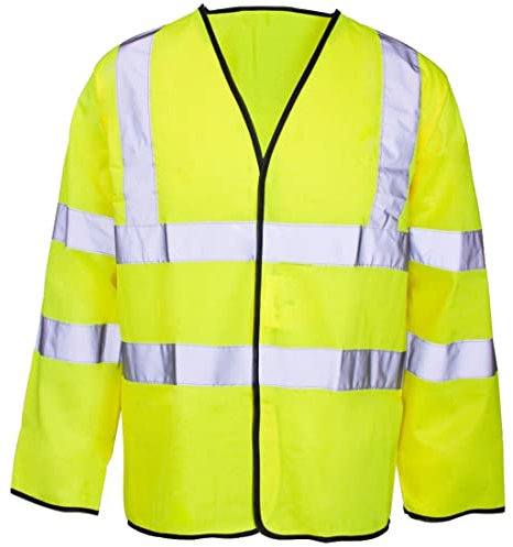 Gilet haute visibilité à manches longues avec fermeture éclair pour adulte