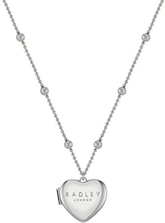 RADLEY Ladies Silver Plated Bobble Chain Heart Locket Necklace RYJ2329S