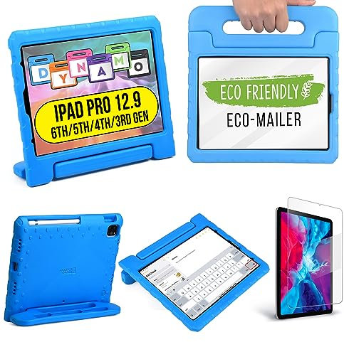 Offizielle Cooper Dynamo iPad Pro 12.9 Hülle Kinder | Kindersichere Hülle | iPad Pro 12.9 Hülle 5. Generation, 6. Generation Apple iPad Pro 12.9 Hülle 2022, iPad Pro 12.9 Hülle 3. Generation/4., iPad