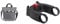 KLICKfix 0309TS Unisex-Adult Bikebasket Oval S (Lenker Adapter) Reisenthel Korb, Twist Silver & Zubehör Lenkeradapter E mit Schlos, Schwarz (Model 0211EBL), One Size mit Schloss