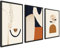 ag.art deco Abstrakt Poster 40x50 | Poster Set für Wand Deko Wohnzimmer Schlafzimmer | Ästhetische Kunstdruck mit Geometrische Kunst in Beige | 3x Bilder ohne Rahmen
