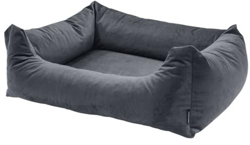 Madison Velours Dog Bed Grey S