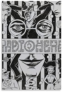 Rudd Quadro MDF Decorado Musica Radiohead Konzertposter Wandkunstdruck, Retro ästhetische Raumdekoration Malerei Leinwand Poster für Zuhause und Büro Dekorationen 30 x 45 cm