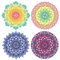 GORGECRAFT 4PCS 16cm Flor de la Vida Calcomanía para Ventana Meditación Estática Ventana Se Aferra Colorido Mandala No Adhesivo Ventana Película Círculo Corredera Puerta de Vidrio Pegatinas