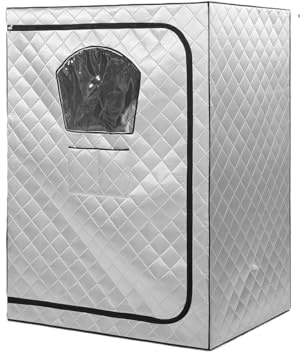 Tente de Sauna à vapeur Portable for 2 personnes, for Spa domicile avec chaises pliantes, grand espace, sauna intérieur cuiseur