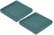 M METERXITY 2 Pièces Soucoupe pour Plante - Plateau en Céramique Carré avec Drainage Adapté aux Pots de Jardin/Extérieur (5 Pouces, Cyan)