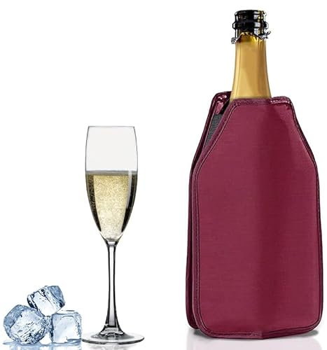 Virsus 1 Refrigeratore per Bottiglie Vino e Champagne 004, colore BORDEAUX, Borsa Termica da Tavolo Raffredda Bottiglie, Ghiaccio per Bottiglie, Tessuto Idrorepellente, Accessorio per feste ed eventi