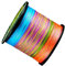 Geflochtene Angelschnur-12fach Abriebfeste Null-Dehnung Ultra Empfindliche Max Casting Angeln Fishing Line Dünner Durchmesser, 109/547/1093yds, 27-178lb,Rainbow-33LB 0.16mm 1093YD/1000m