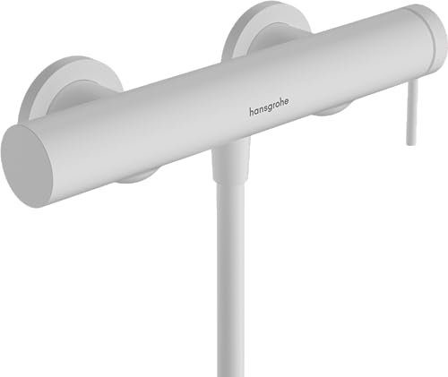 hansgrohe Tecturis S - Mitigeur de douche apparent, Robinet douche 1 sortie, Mitigeur monocommande, Blanc mat, 73622700