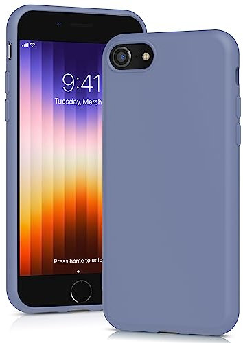 YATWIN für iPhone SE 2022/2020 Hülle, iPhone 8/7 Hülle, Premium Silikon Handyhülle mit Kameraschutz, Seidig-Weicher Berühren Ultra Dünne Stoßfeste Kratzfeste Schutzhülle, Lavendelgrau