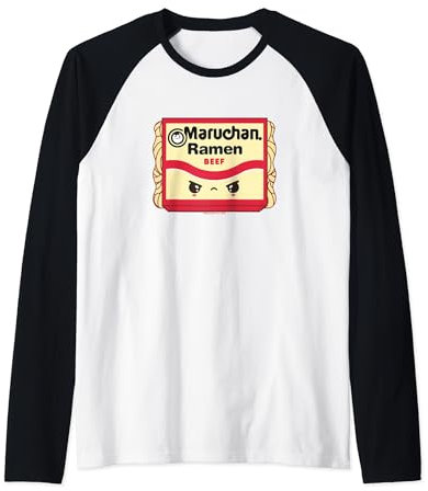 Maruchan Ramen Beef Flavor Angry Kawaii Package Raglan