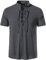 AUDATE Herren Baumwollhemden Men's Casual Summer Beach Shirts Yoga Hemd Kurzarm Hemden Dunkelgrau XXL