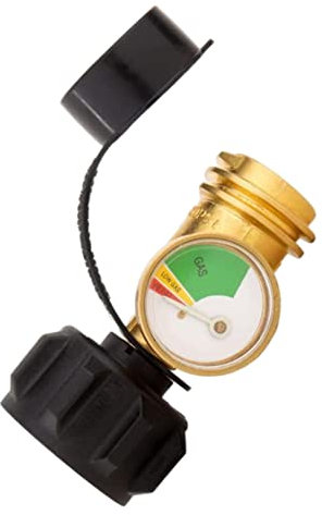 Weduspaty Propane Tank Gauge, Propane Tank Gauge Level Indicator Propane Gas Pressure Gauge Meter Leak Detector, Qcc1 Adapter