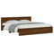vidaXL Bettgestell, Bettrahmen mit Lattenrost, Bett Gästebett mit Kopfteil, Doppelbett Schlafzimmerbett Schlafzimmermöbel, Braun Eiche-Optik 180x200cm