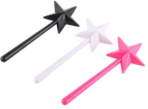 Bacchetta Magica Saliera e Pepiera, 3 Pezzi Saliera Pentagramma Bastone Magico a Forma di Stella Condimenti Ricaricabili Dispenser di Spezie Accessori da Cucina Rosa Nero Bianco