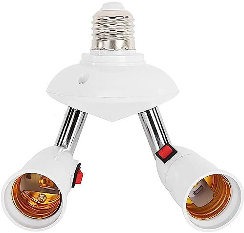 MULAIDI LED Bulb Holder 2 In 1/3 In 1/4 In 1/5 In 1 E27 Base Socket Splitter LED Light Socket Light Bulb Adapter Holder Light Bulb Extension Socket