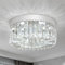 VETRULUS Kristall Kronleuchter für Wohnzimmer Halbeinbau Kristall Deckenleuchten Moderne LED Kronleuchter für Esszimmer Küche Foyer Chrom Silber