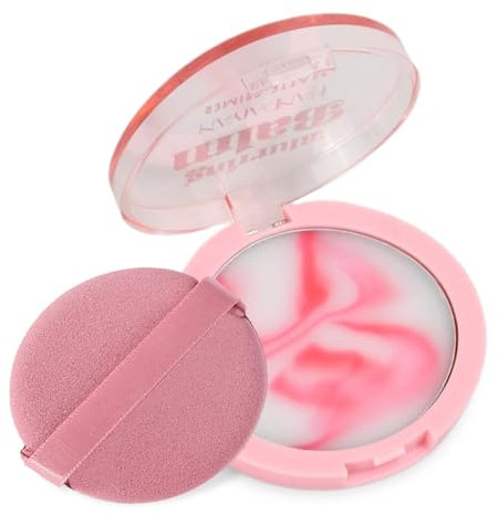 Poudre Compacte Matifiante, Poudre Mate Pour Le Visage, Poudre Fixante Maquillage avec Houppette, Poudre pour Visage Contrôlant L'huile, Poudre Pressée de Réglage pour le Visage